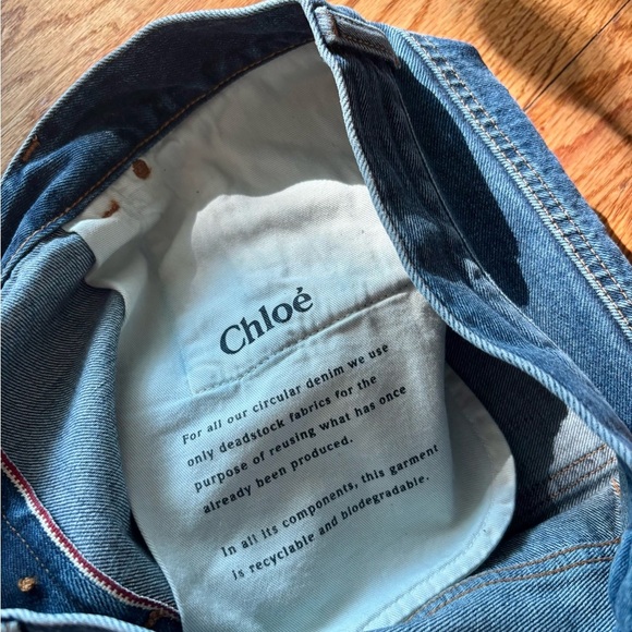 Chloe Pinatubo Premium Denim Wide Leg Jeans. Classic Blue W32 L29 -made in Italy - Picture 3 of 10
